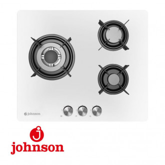Encimera Cristalgas Johnson 60CM 3 Fuegos Parrilla Fundicion Cristal B