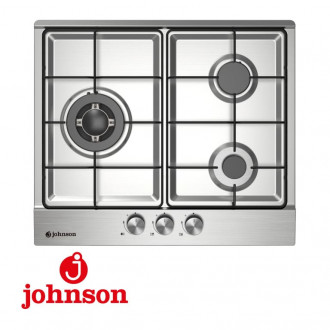 Encimera Gas Johnson 3 Fuegos 60CM Triple Anillo Acero Inoxidable