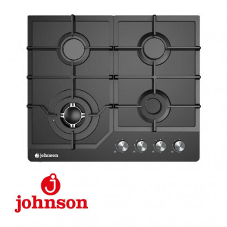 Encimera Cristalgas Johnson 4 Fuegos 60CM Triple Anillo Cristal Negro