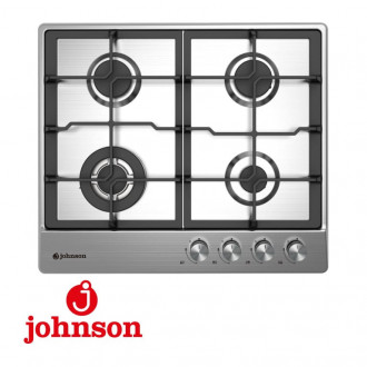 Encimera Gas Johnson 4 Fuegos 60CM Triple Anillo Acero Inoxidable